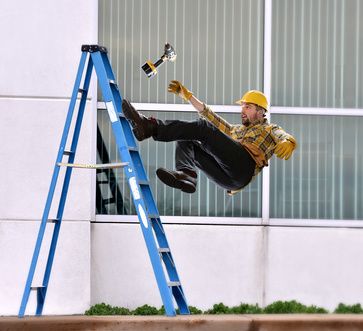 Letselschade door val van steiger of ladder tijdens het werk